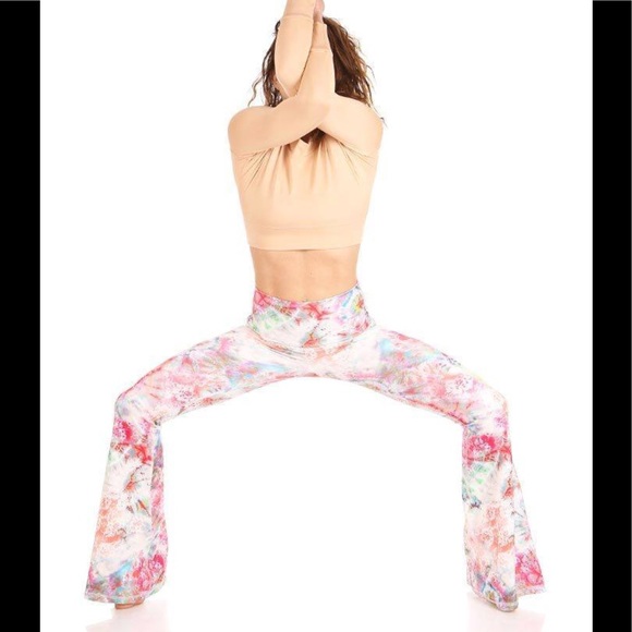 tie dye bell bottom yoga pants